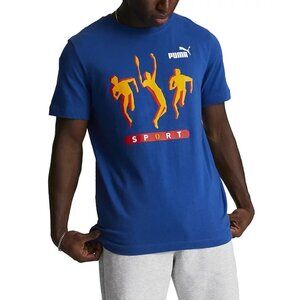 Puma Men's Vintage Sport Regular-Fit Logo Graphic T-Shirt Blue Size 2XL MSRP $25
